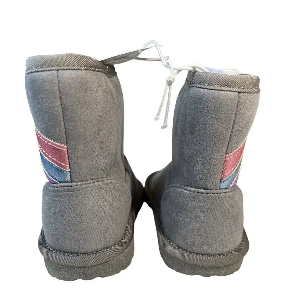 The Children’s Place Toddler Girls Shakey Star Faux Suede Boots Grey Size 5 NWT!